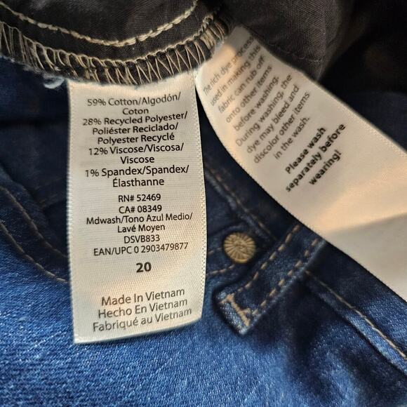 Sofia Vergara Mid Rise Skinny Ankle Jeans Womens Size 20 Dark Wash Denim Stretch - Picture 11 of 11